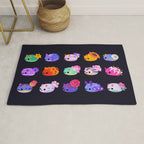 Flower sea slug - dark Rug Gallery Image 1
