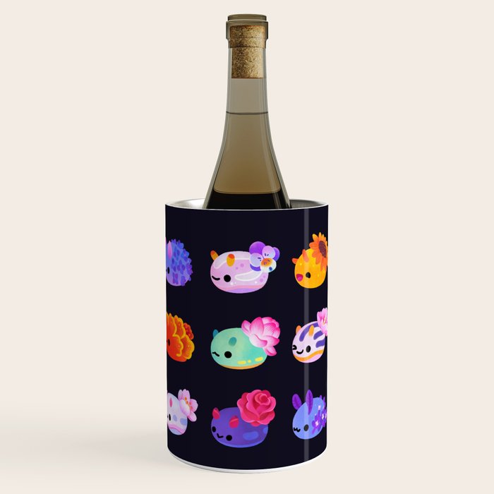 Flower sea slug - dark Wine Chiller Gallery Image 1