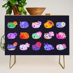 Flower sea slug - dark Credenza Gallery Image 1