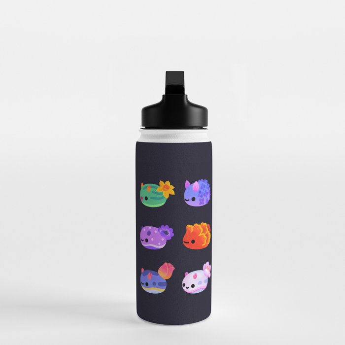 Flower sea slug - dark Water Bottle Gallery Image 3