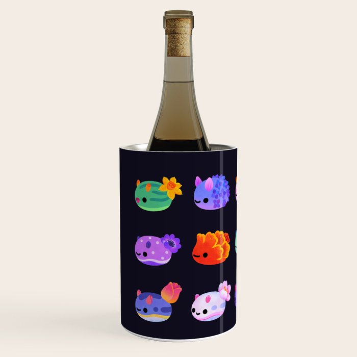 Flower sea slug - dark Wine Chiller Gallery Image 2
