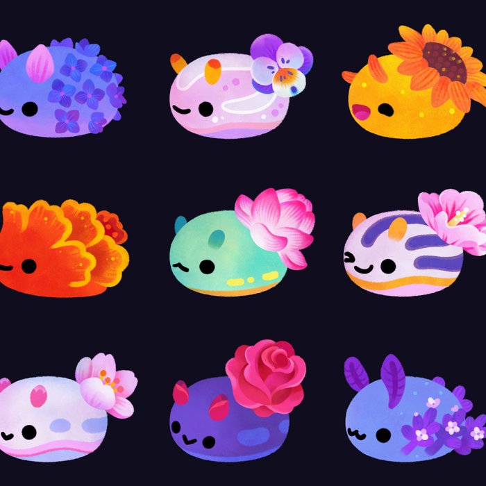 Flower sea slug - dark Coffee Mug Gallery Image 2