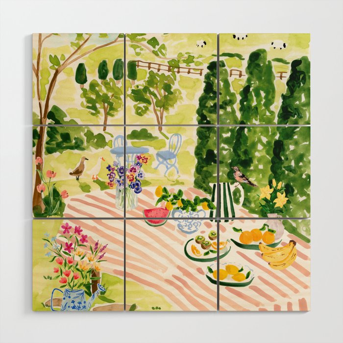 Garden Picnic Wood Wall Art Gallery Image 1