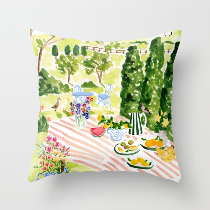 Garden Picnic Throw Pillow Gallery Image 6