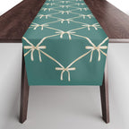 Bows & Ribbons Pattern XXXI Teal Green Table Runner Gallery Image 1