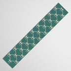 Bows & Ribbons Pattern XXXI Teal Green Table Runner Gallery Image 3