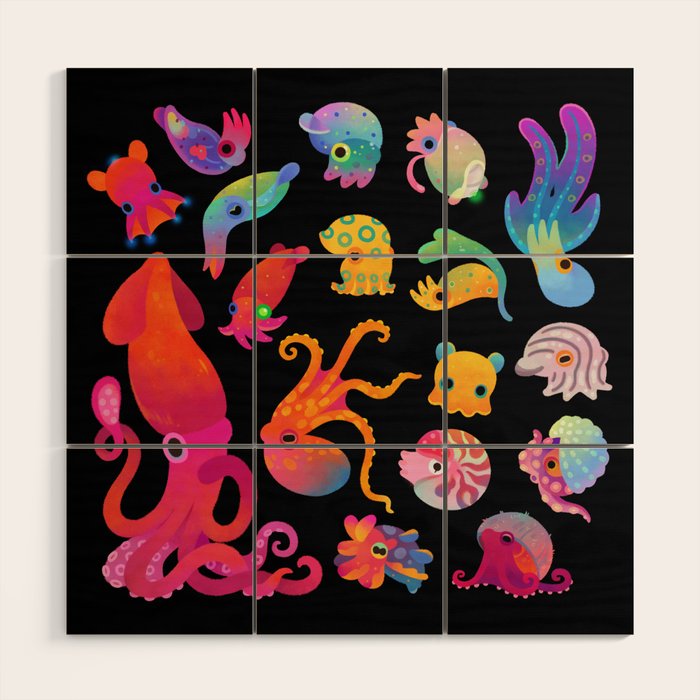 Cephalopod Wood Wall Art Gallery Image 1