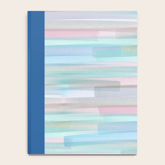 Abstract Watercolor Waves in Sky & Seafoam Notebook Gallery Image 4