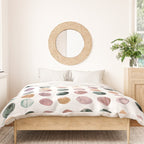 Watercolor Earth Tone Dots Minimal Boho Pattern Duvet Cover Gallery Image 3
