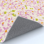 Pink brush stroke flowers Rug Gallery Image 4