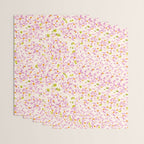 Pink brush stroke flowers Wrapping Paper Gallery Image 3