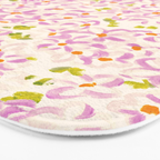 Pink brush stroke flowers Bath Mat Gallery Image 3