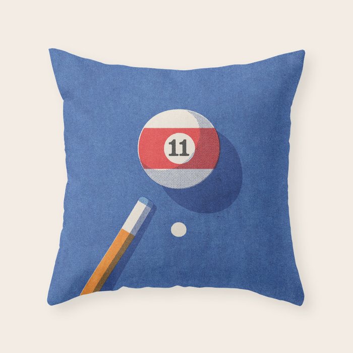 BALLS / Billiards - ball 11 I Throw Pillow Gallery Image 6