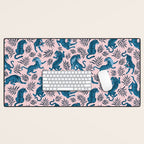 Blue asian tigers Desk Mat Gallery Image 1