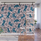Blue asian tigers Wall Mural Gallery Image 1