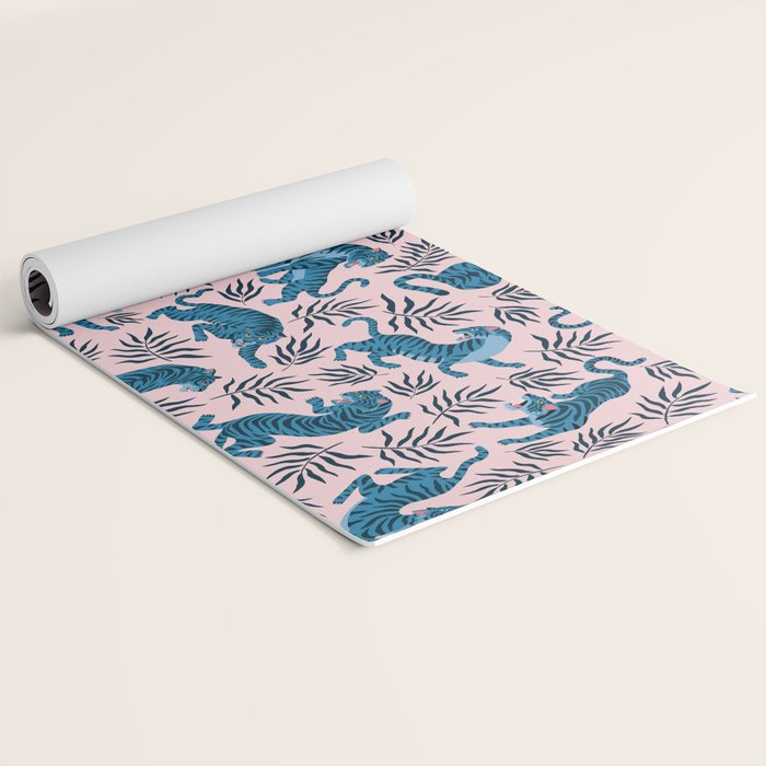 Blue asian tigers Yoga Mat Gallery Image 2