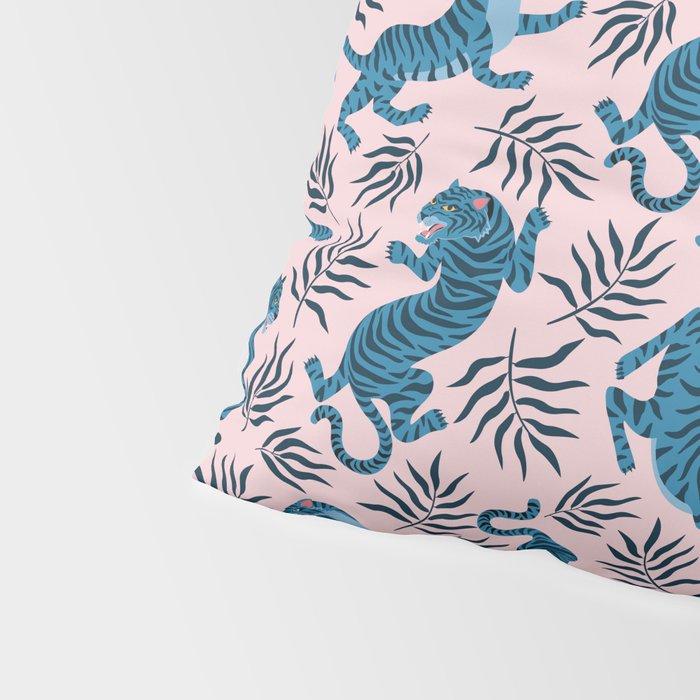 Blue asian tigers Pillow Sham Gallery Image 4