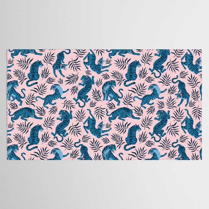 Blue asian tigers Tablecloth Gallery Image 2