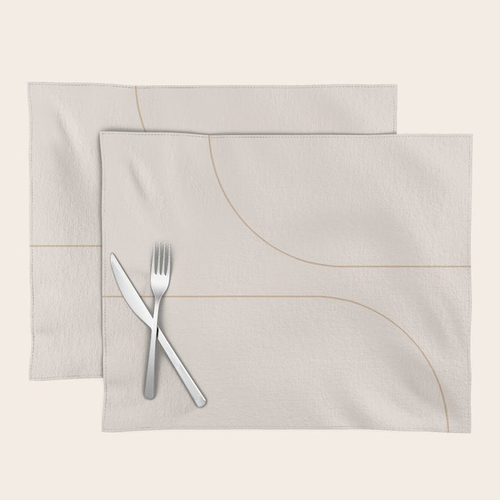 Modern Minimal Line Abstract XXXIII Placemat Gallery Image 1