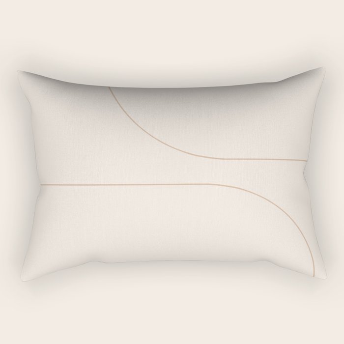 Modern Minimal Line Abstract XXXIII Rectangular Pillow Gallery Image 2
