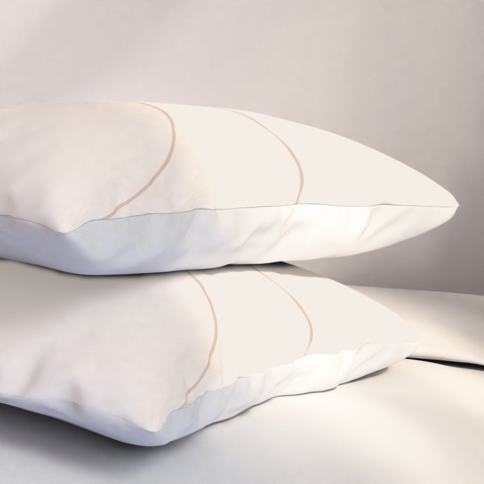 Modern Minimal Line Abstract XXXIII Pillow Sham Gallery Image 3