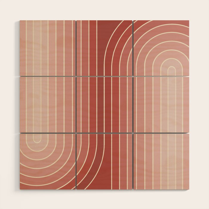 Gradient Curvature VI Wood Wall Art Gallery Image 1