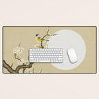 Plum blossoms, bird and the moon Type A (Minhwa: Korean traditional/folk art) Desk Mat Gallery Image 1