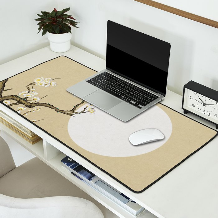 Plum blossoms, bird and the moon Type A (Minhwa: Korean traditional/folk art) Desk Mat Gallery Image 2