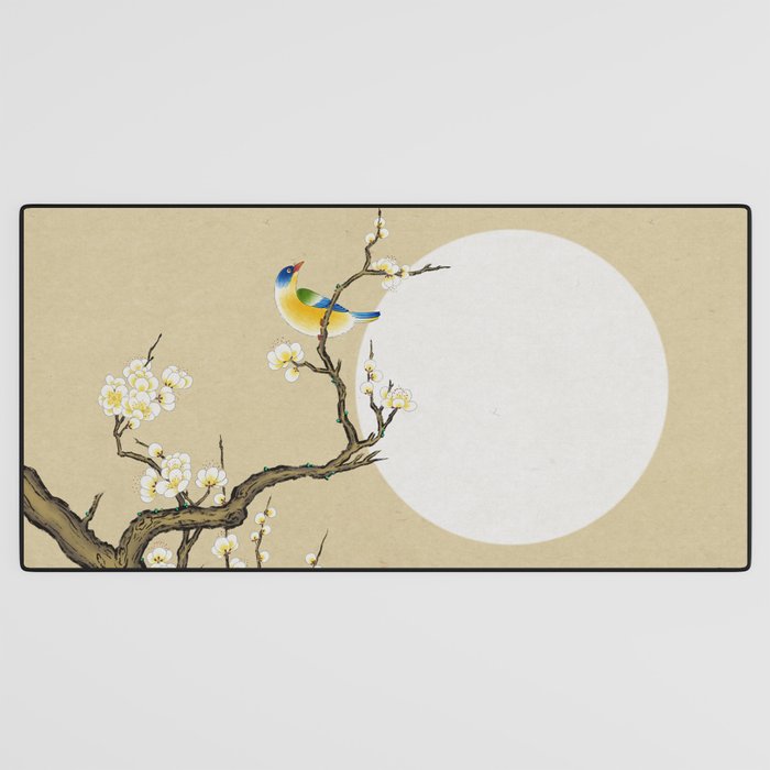 Plum blossoms, bird and the moon Type A (Minhwa: Korean traditional/folk art) Desk Mat Gallery Image 3