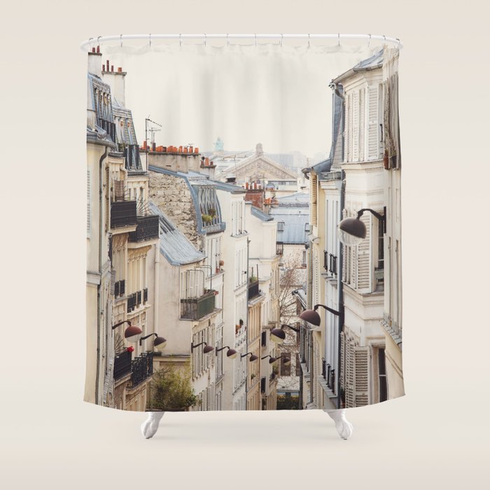 Montmartre Mon Amour - Paris Photography Shower Curtain Gallery Image 1