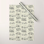 Kitchin Sketchbook Cottages Wrapping Paper Gallery Image 1