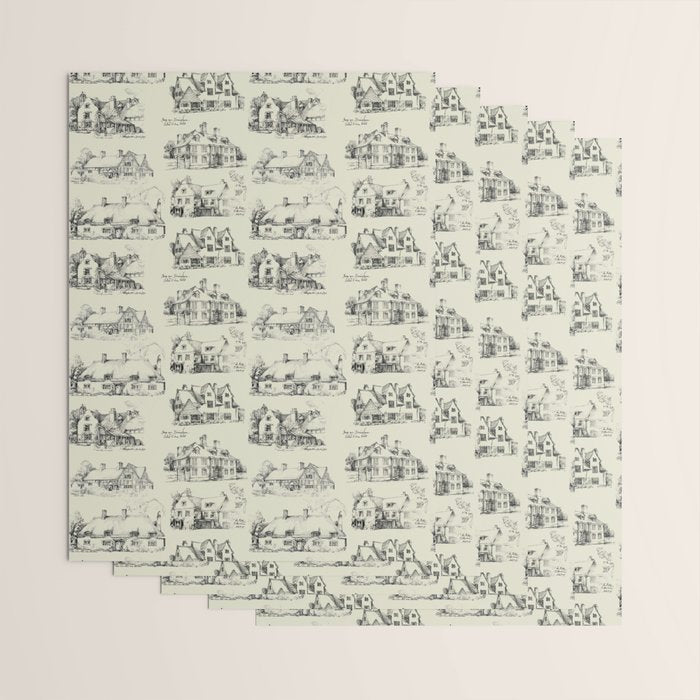 Kitchin Sketchbook Cottages Wrapping Paper Gallery Image 3