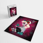 Rockabilly Blonde Sugar Skull Girl Jigsaw Puzzle Gallery Image 2