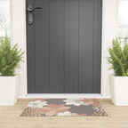 Pink and Gold Floral Garden on Gray Welcome Mat Gallery Image 3