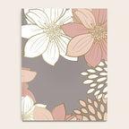 Pink and Gold Floral Garden on Gray Notebook Gallery Image 4