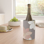Pink and Gold Floral Garden on Gray Wine Chiller Gallery Image 4