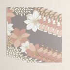 Pink and Gold Floral Garden on Gray Wrapping Paper Gallery Image 3