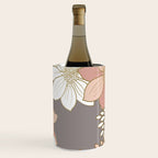 Pink and Gold Floral Garden on Gray Wine Chiller Gallery Image 3