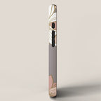 Pink and Gold Floral Garden on Gray iPhone Case Gallery Image 2