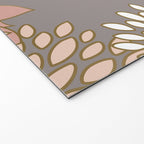 Pink and Gold Floral Garden on Gray Welcome Mat Gallery Image 2