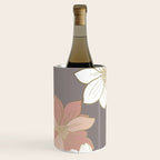 Pink and Gold Floral Garden on Gray Wine Chiller Gallery Image 1