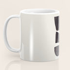 Black & White Minimalist Abstract Shapes Patterns Black Ink Painting Coffee Mug Gallery Image 3