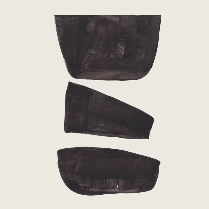 Black & White Minimalist Abstract Shapes Patterns Black Ink Painting Coffee Mug Gallery Image 2