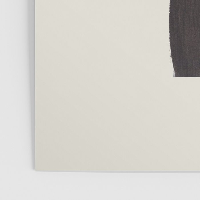 Black and White Minimalist Shapes Mid century Ink painting Poster Gallery Image 3