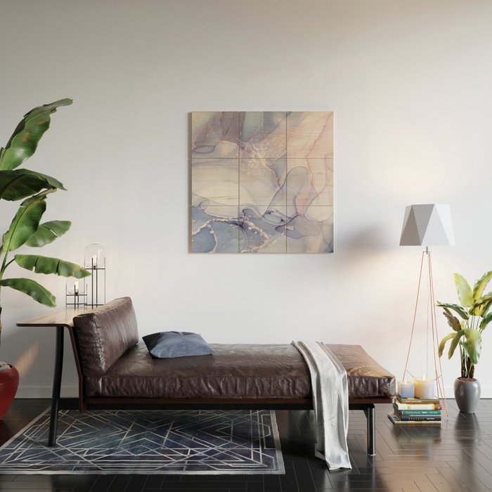 Abstract Blue Pink Purple Art Print By LandSartprints Wood Wall Art Gallery Image 2