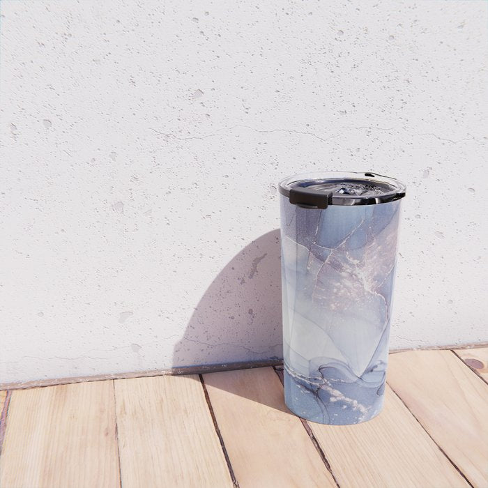 Abstract Blue Pink Purple Art Print By LandSartprints Travel Mug Gallery Image 4