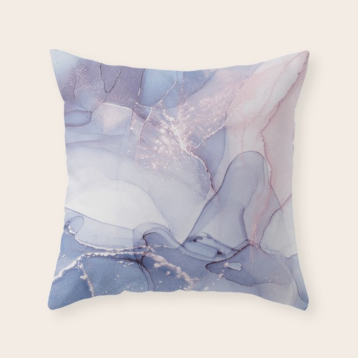 Abstract Blue Pink Purple Art Print By LandSartprints Throw Pillow Gallery Image 6