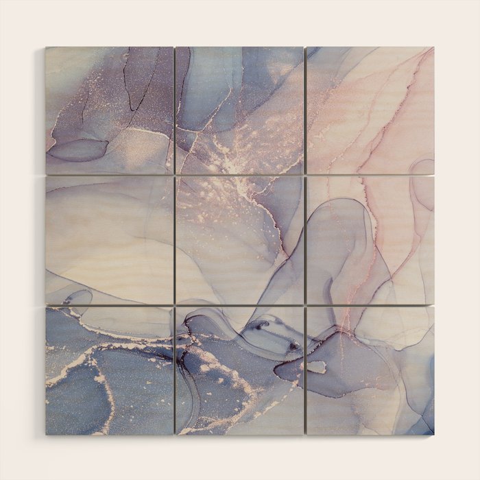 Abstract Blue Pink Purple Art Print By LandSartprints Wood Wall Art Gallery Image 1