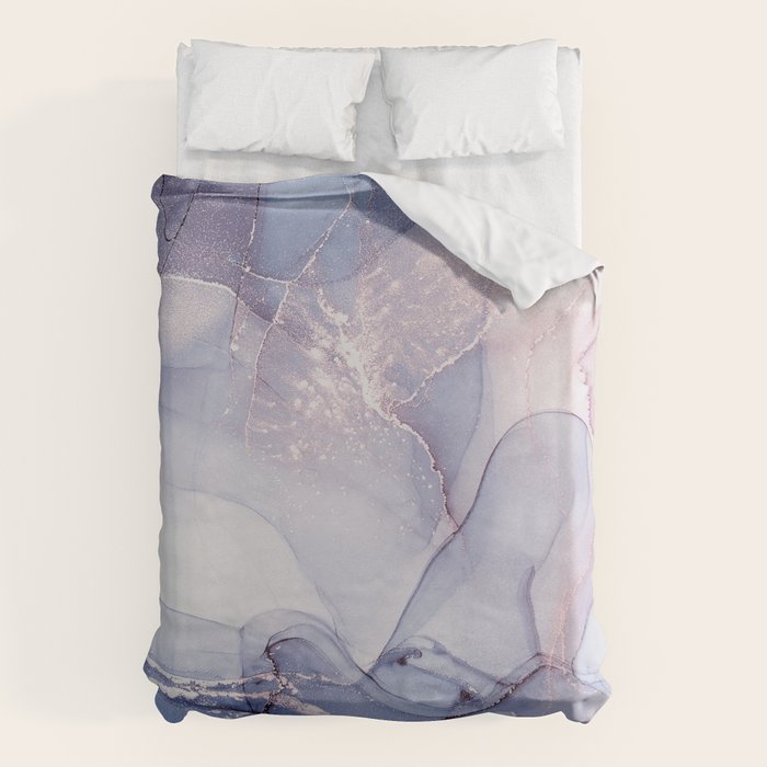 Abstract Blue Pink Purple Art Print By LandSartprints Duvet Cover Gallery Image 6