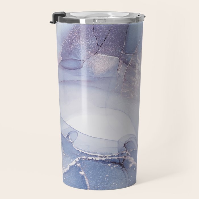 Abstract Blue Pink Purple Art Print By LandSartprints Travel Mug Gallery Image 3